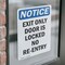 Signmission Exit Sign, Vinyl Decal, 5 in W, 7 in H, Exit Only Door Is Locked No Re-Entry OS-2PACK-NS-D-57-V-12227 - alternate 6